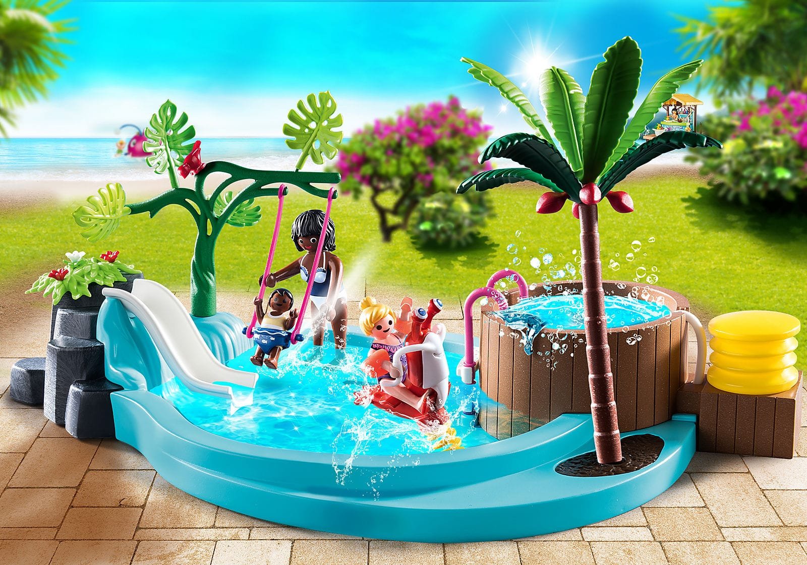 Playmobil 70611 AQUA Park Children's Pool with Slide อควา พาร์ค สระว่ายน้ำเด็กพร้อมสไลเดอร์