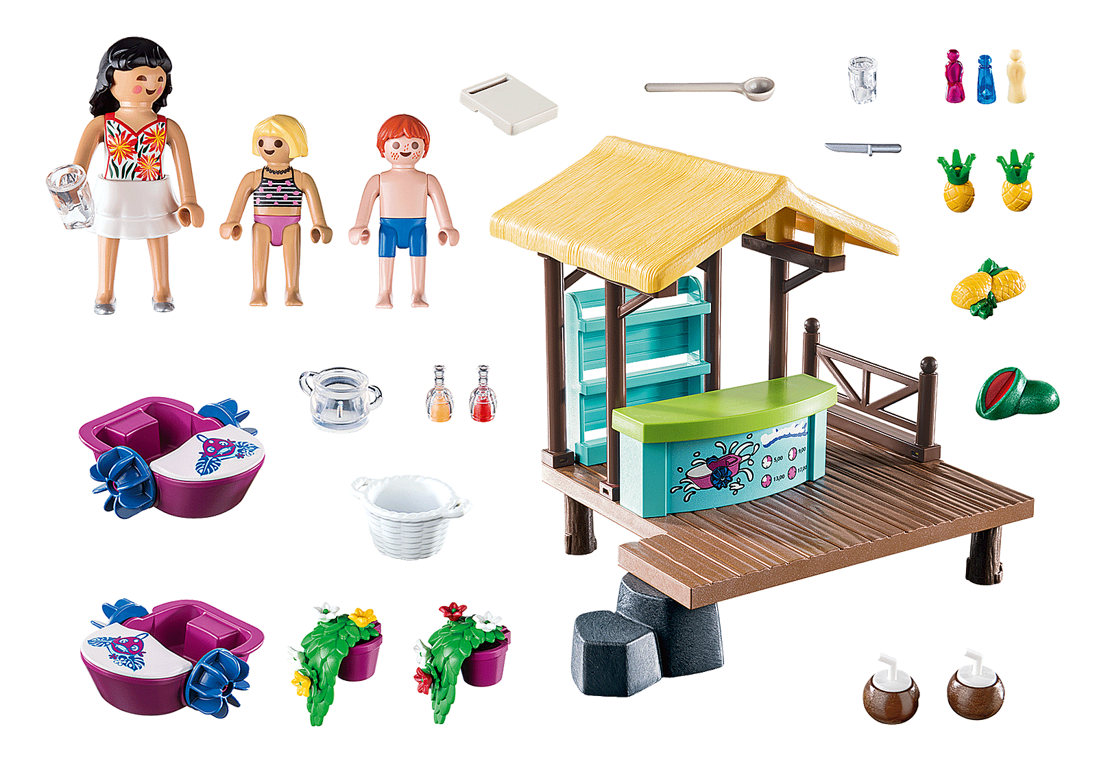 Playmobil 70612 AQUA Park Paddle Boat Rental อควา พาร์ค บาร์น้ำผลไม้พร้อมเช่าเรือพาย - Image 3