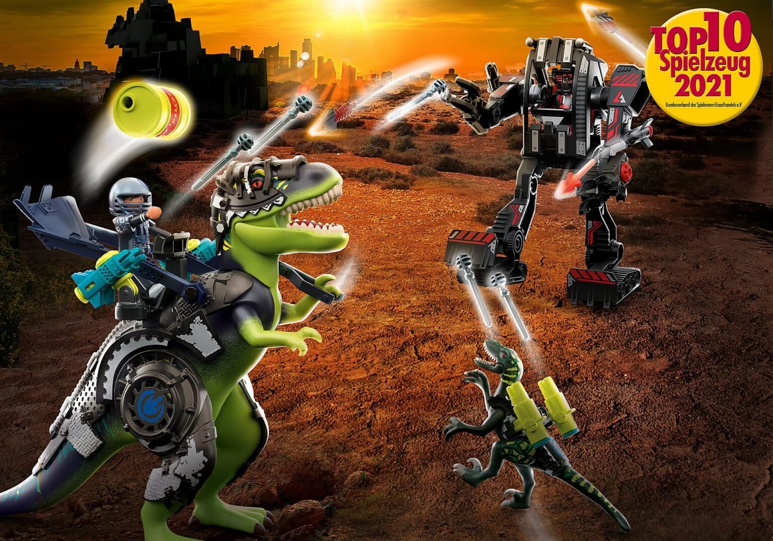 Playmobil 70624 T-Rex: Battle of the Giants ไดโน ไรซ์ ทีเร็กซ์ : การต่อสู้ของไจแอนท์