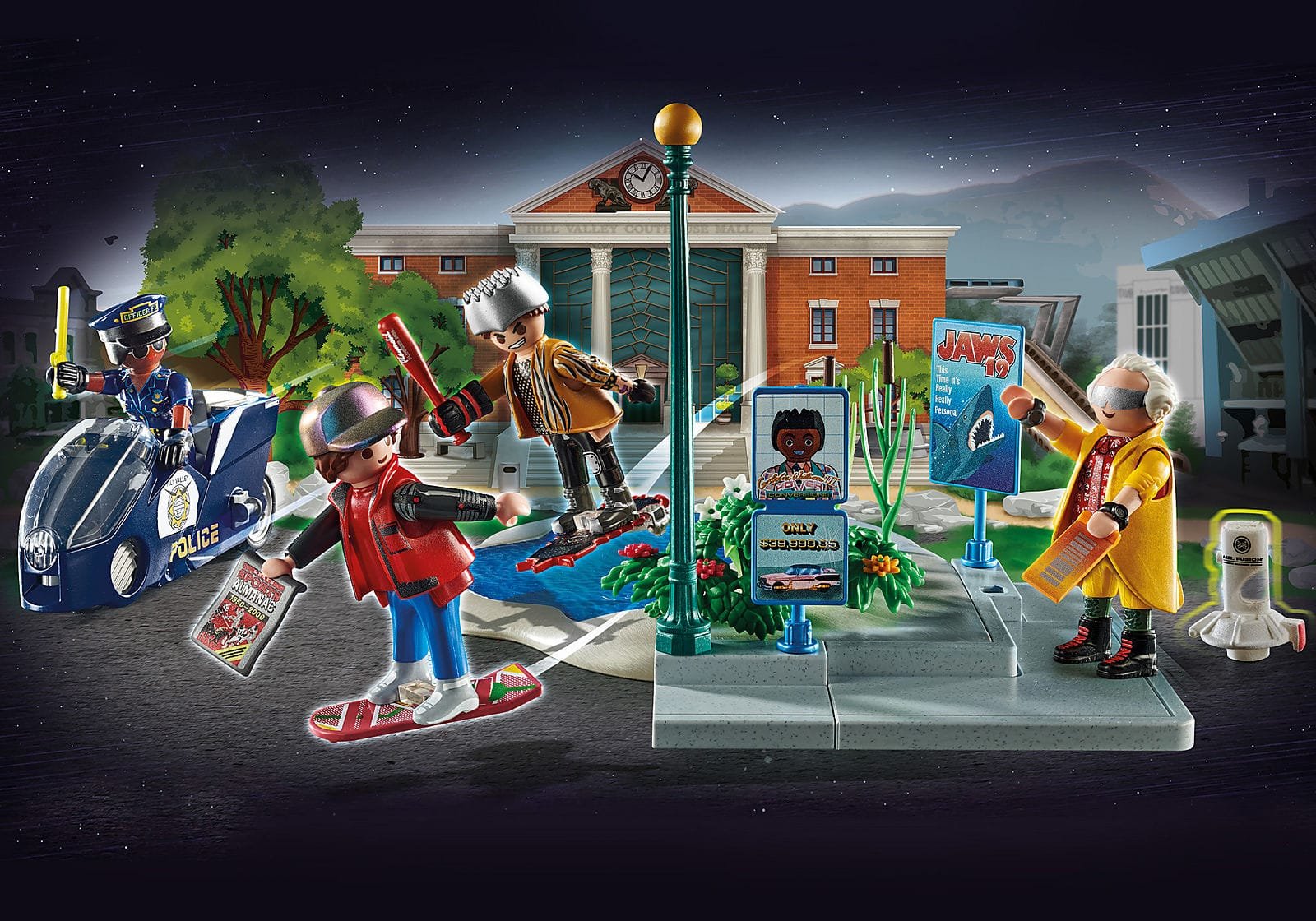 Playmobil 70634 Back to the Future Part II Verfolgung mit Hoverboard แบคทูเดอะฟิวเจอร์ โฮเวอร์บอร์ด เชส