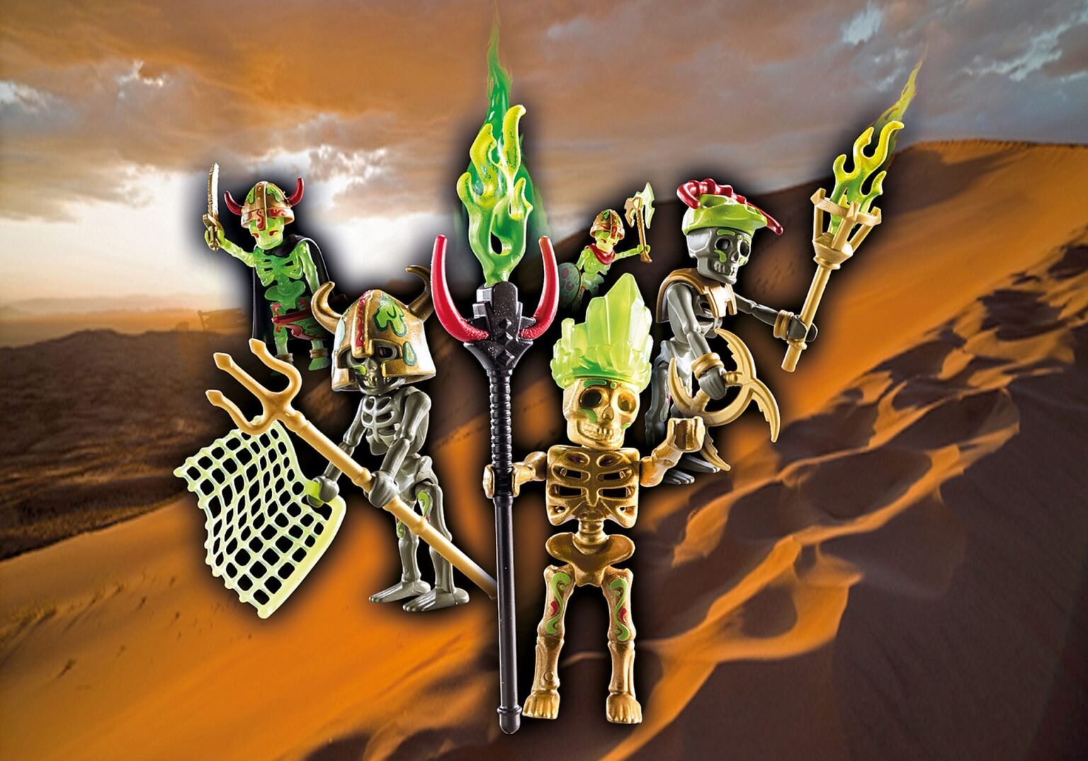 Playmobil 70752 Sal'ahari Sands Skeletton Warrior (Series 1) โนเวลมอร์ ซาลาฮาริ แซนด์ นักรบโครงกระดูก (ซีรี่ย์ 1)