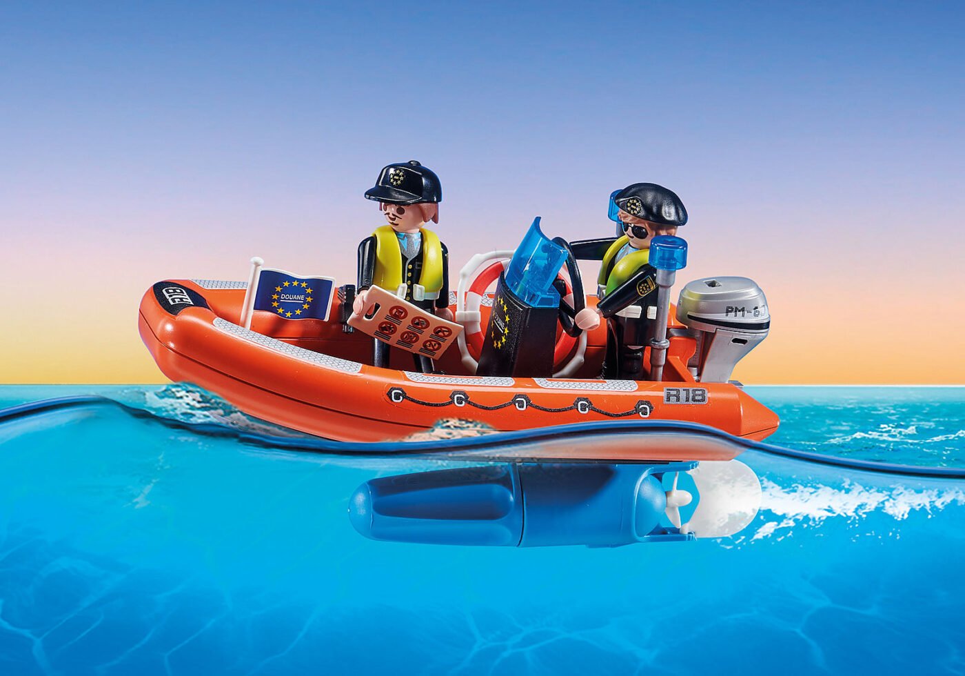 Playmobil 70769 Cargo Ship with Boat คาร์โก้ เรือบรรทุกสินค้าพร้อมเรือศุลกากร - Image 6