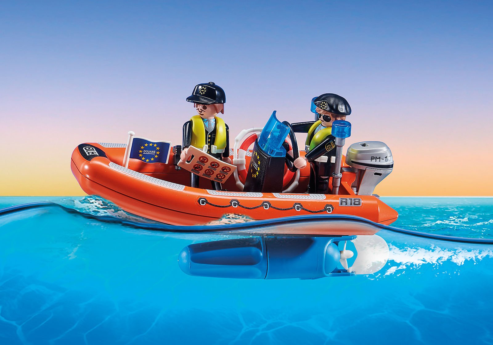 Playmobil 70769 Cargo Ship with Boat คาร์โก้ เรือบรรทุกสินค้าพร้อมเรือศุลกากร - Image 6