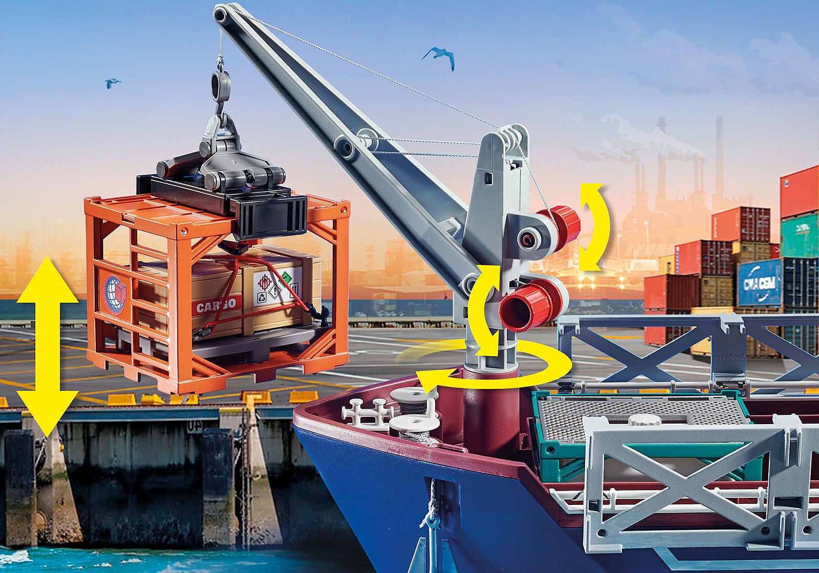Playmobil 70769 Cargo Ship with Boat คาร์โก้ เรือบรรทุกสินค้าพร้อมเรือศุลกากร - Image 7