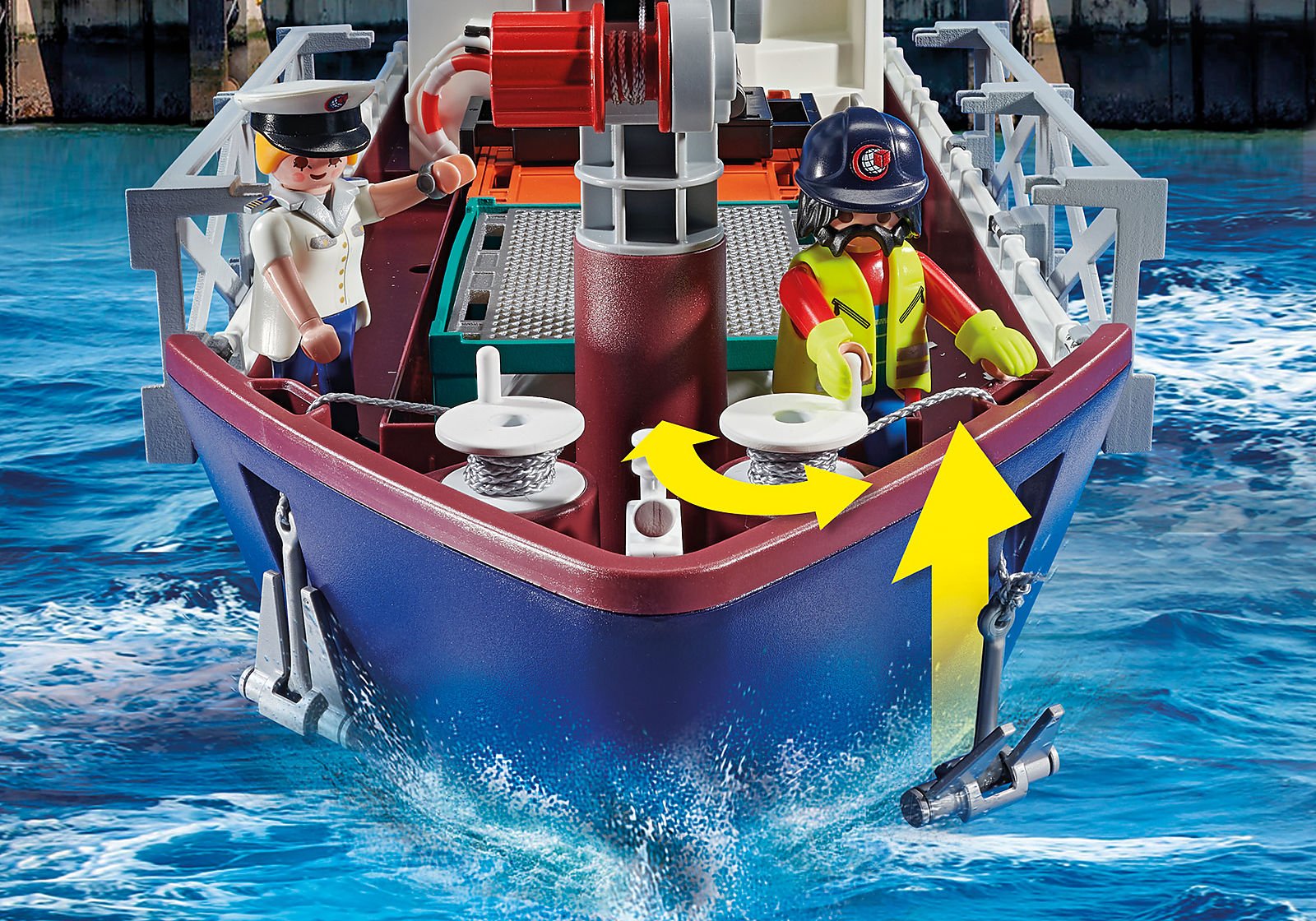 Playmobil 70769 Cargo Ship with Boat คาร์โก้ เรือบรรทุกสินค้าพร้อมเรือศุลกากร - Image 8
