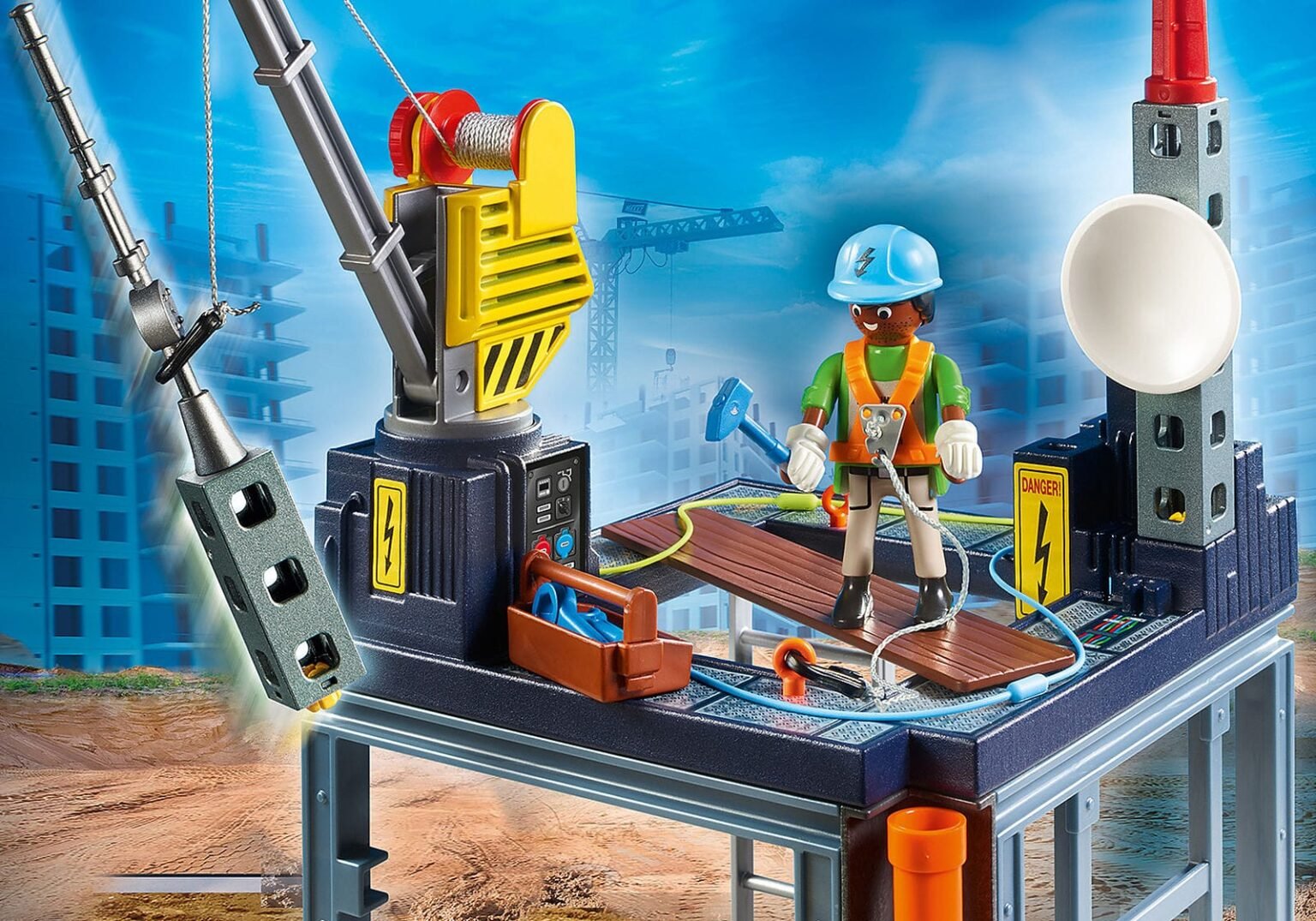 Playmobil 70816 Starter Pack Construction site with rope wind สตาร์ทเตอร์ แพ็ค ไซต์ก่อสร้าง