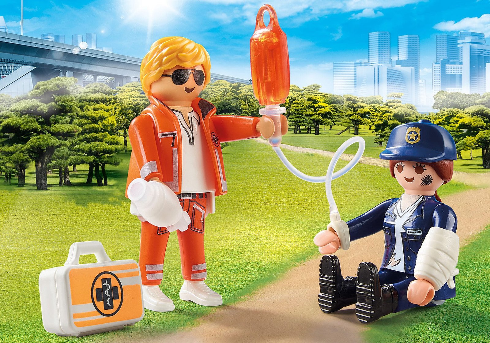 Playmobil 70823 DuoPack Doctor and Police Officer ดูโอ้ แพทย์และเจ้าหน้าที่ตำรวจ