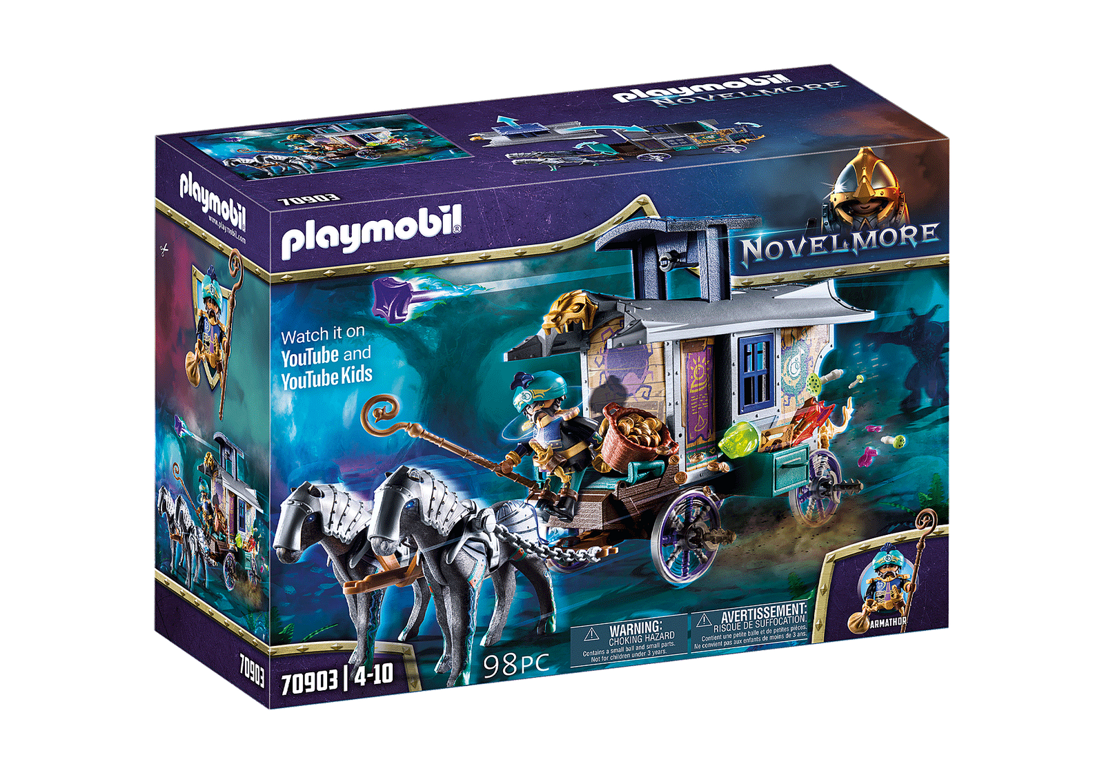 Playmobil 70903 Violet Vale - Merchant Carriage โนเวลมอร์ ไวโอเล็ตเวล รถพ่อค้า - Image 2