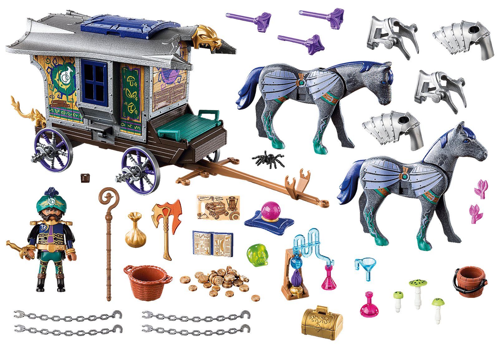 Playmobil 70903 Violet Vale - Merchant Carriage โนเวลมอร์ ไวโอเล็ตเวล รถพ่อค้า - Image 3