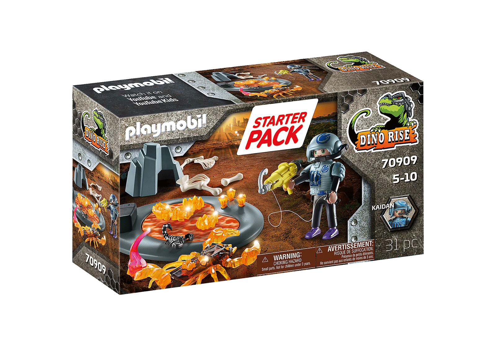 Playmobil 70909 Starter Pack Dino Rise: Fire Scorpion สตาร์ทเตอร์ แพ็ค ไดโน ไรซ์ : แมงป่องไฟ - Image 2