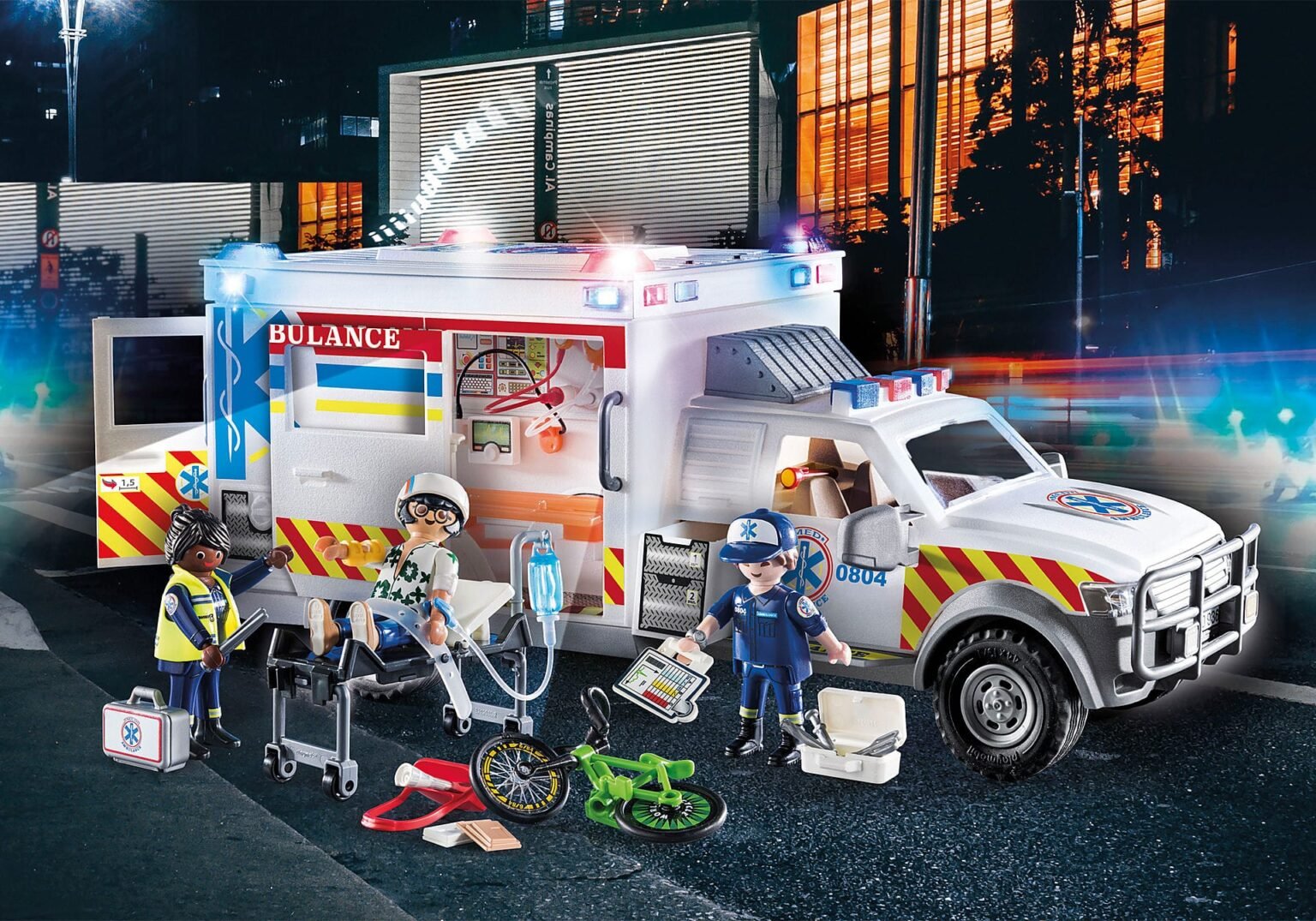 Playmobil 70936 Rescue Vehicles: Ambulance with Lights and Sound รถกู้ภัย: รถพยาบาลพร้อมไฟและเสียง