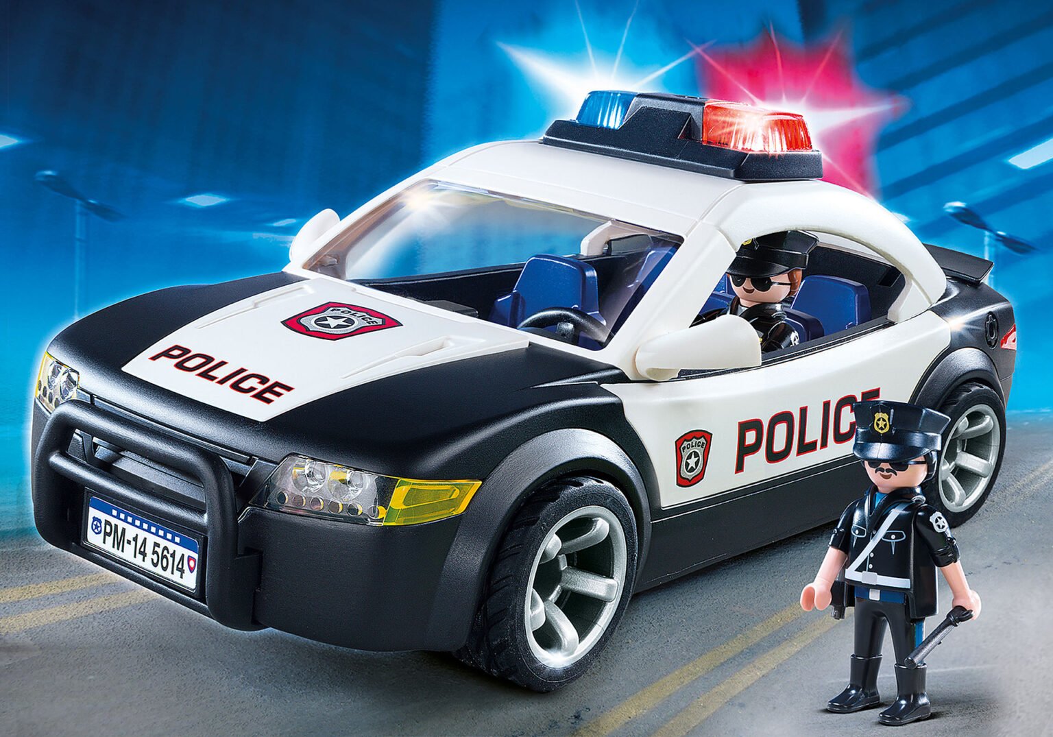 Playmobil 5673 City Action Police Car ซิตี้แอคชั่น 2ตำรวจ และรถตำรวจมีไฟ