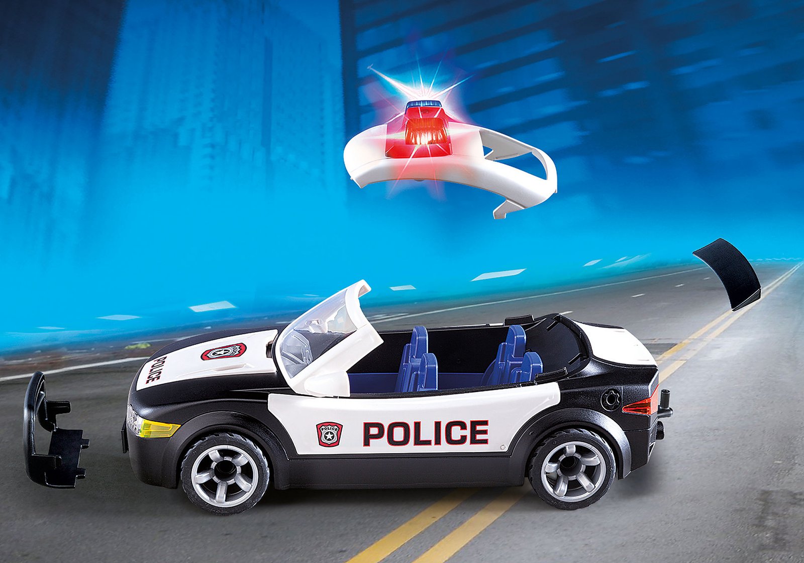 Playmobil 5673 City Action Police Car ซิตี้แอคชั่น 2ตำรวจ และรถตำรวจมีไฟ - Image 5