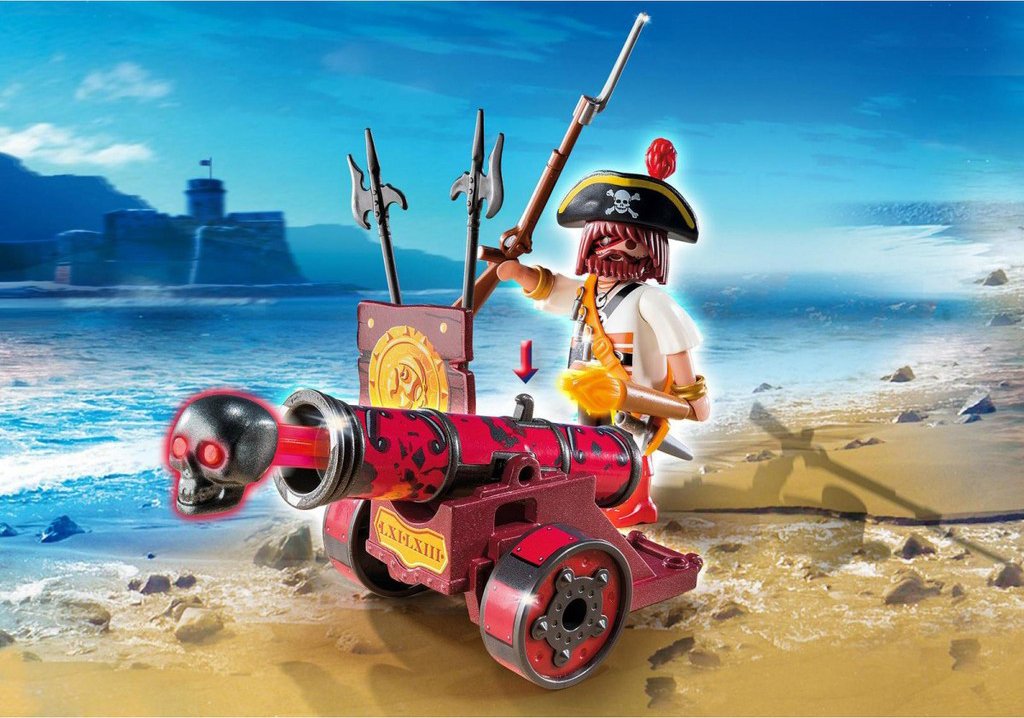 Playmobil 6163 Red Interactive Cannon with Buccaneer โจรสลัด โจรสลัดปืนใหญ่แดง