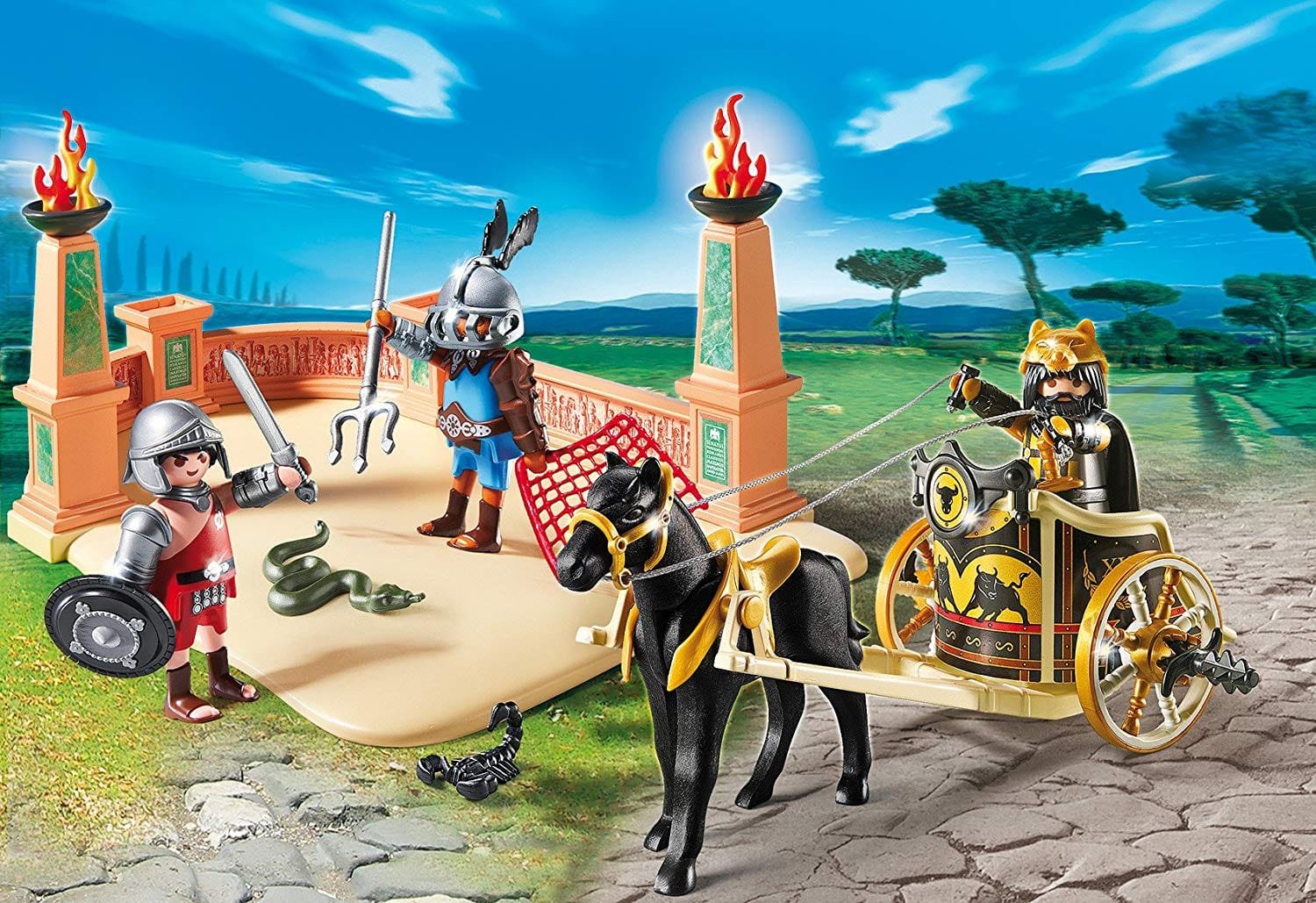Playmobil 6868 StarterSets Roman Gladiator Arena สตาร์ทเตอร์ นักรบรถม้า