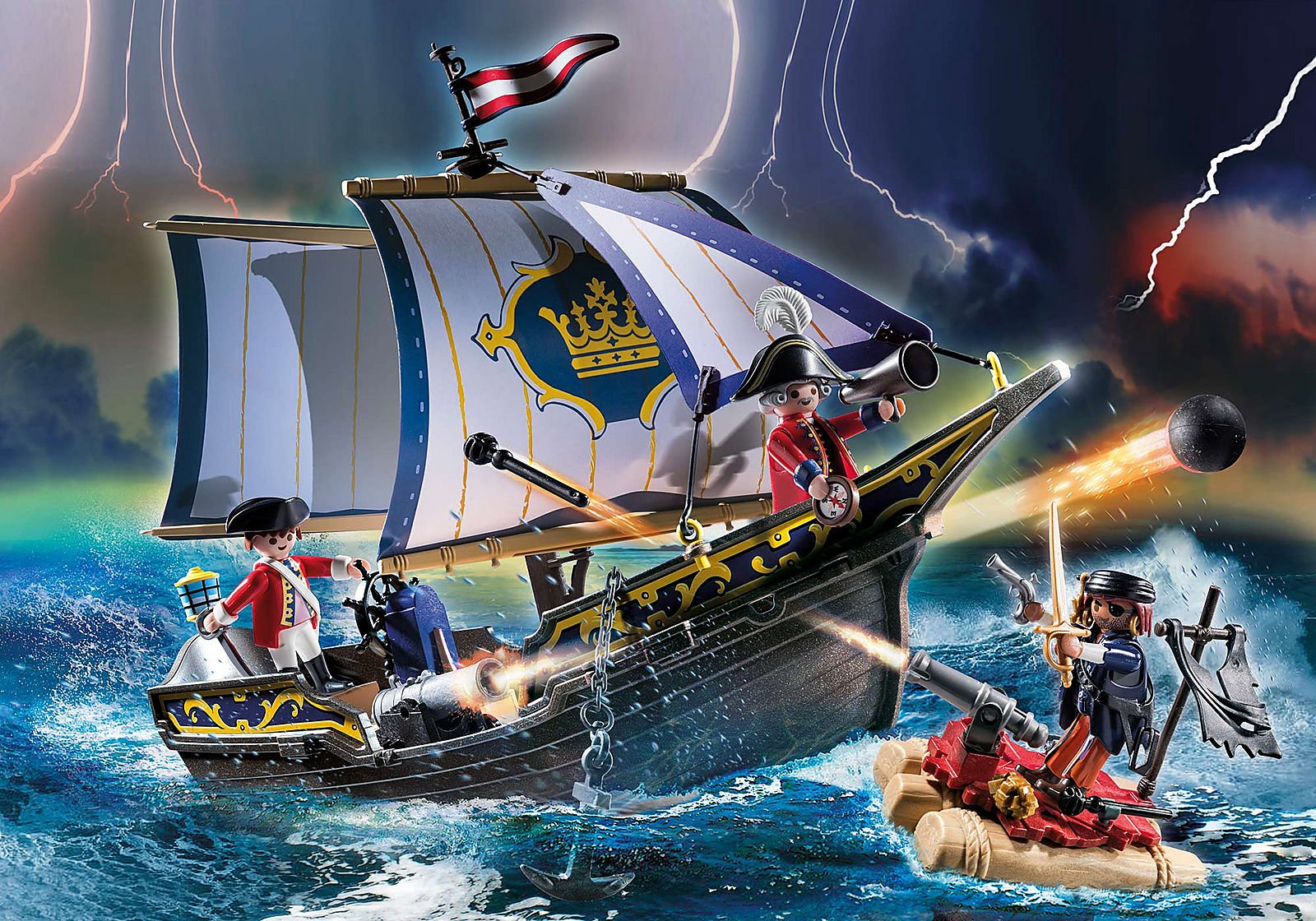 Playmobil 70412 Pirate Redcoat Caravel โจรสลัด เรือเล็กทหารเรดโคท