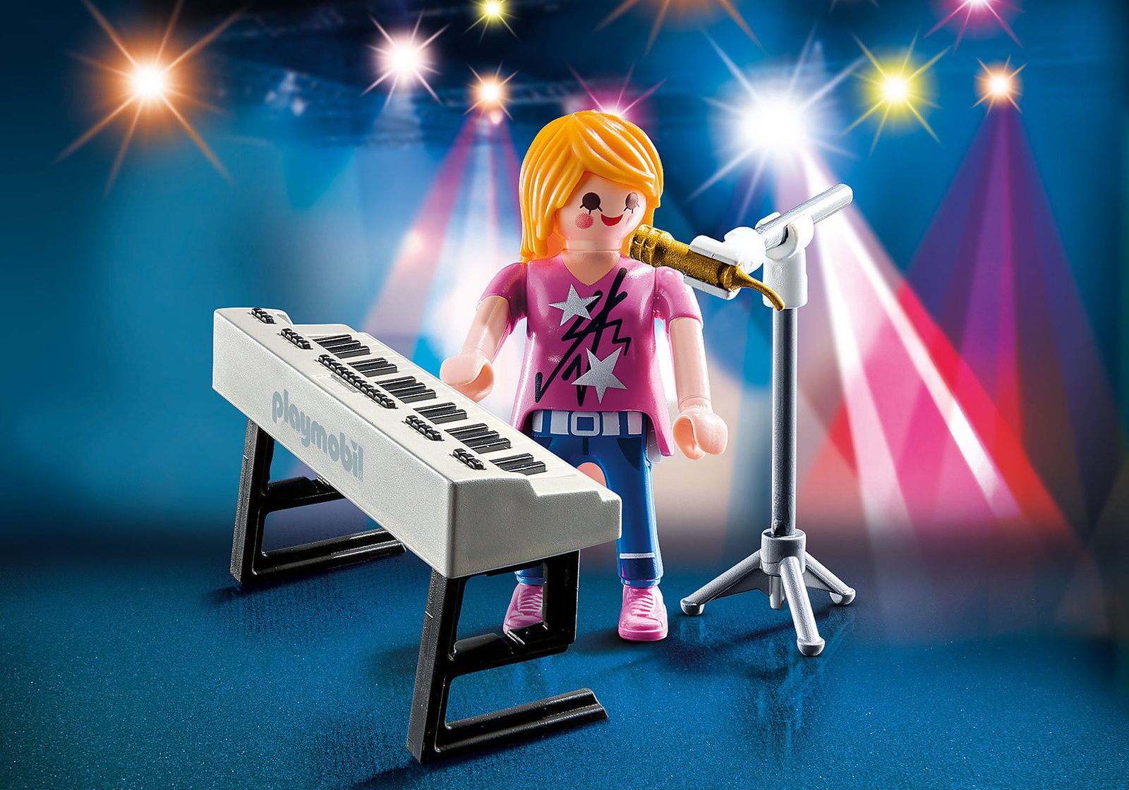 Playmobil 9095 Singer with Keyboard สเปเชียล นักร้อง และคีย์บอร์ด คุณภาพดี