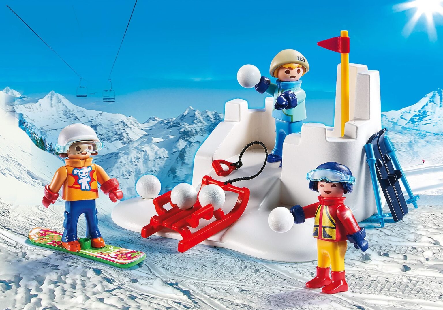 Playmobil 9283 Winter Sport Snowball Fight วินเทอร์สปอร์ต ปาก้อนหิมะ