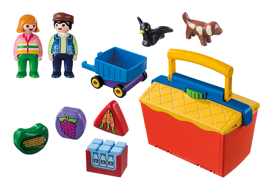 Playmobil 9123 123 Take Along Market Stall 123 ซุเปอร์มาร์เกตกระเป๋าหิ้ว - Image 3
