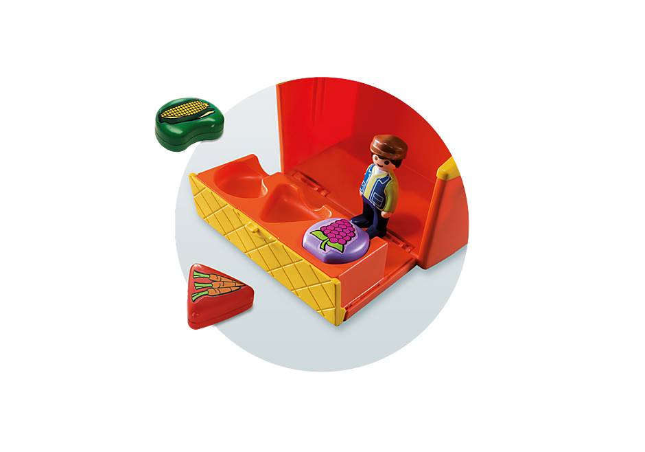 Playmobil 9123 123 Take Along Market Stall 123 ซุเปอร์มาร์เกตกระเป๋าหิ้ว - Image 6