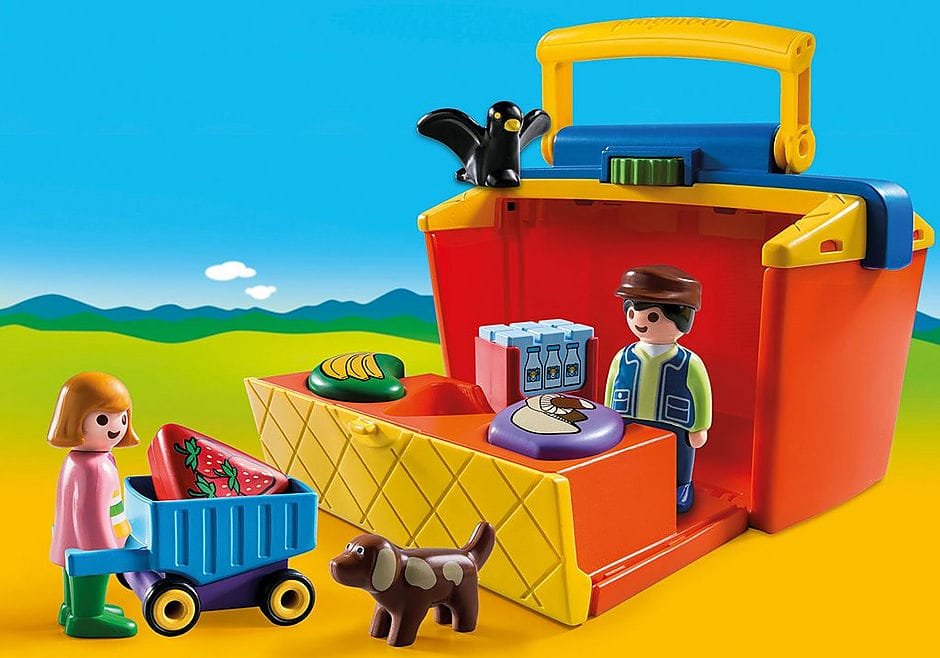 Playmobil 9123 123 Take Along Market Stall 123 ซุเปอร์มาร์เกตกระเป๋าหิ้ว