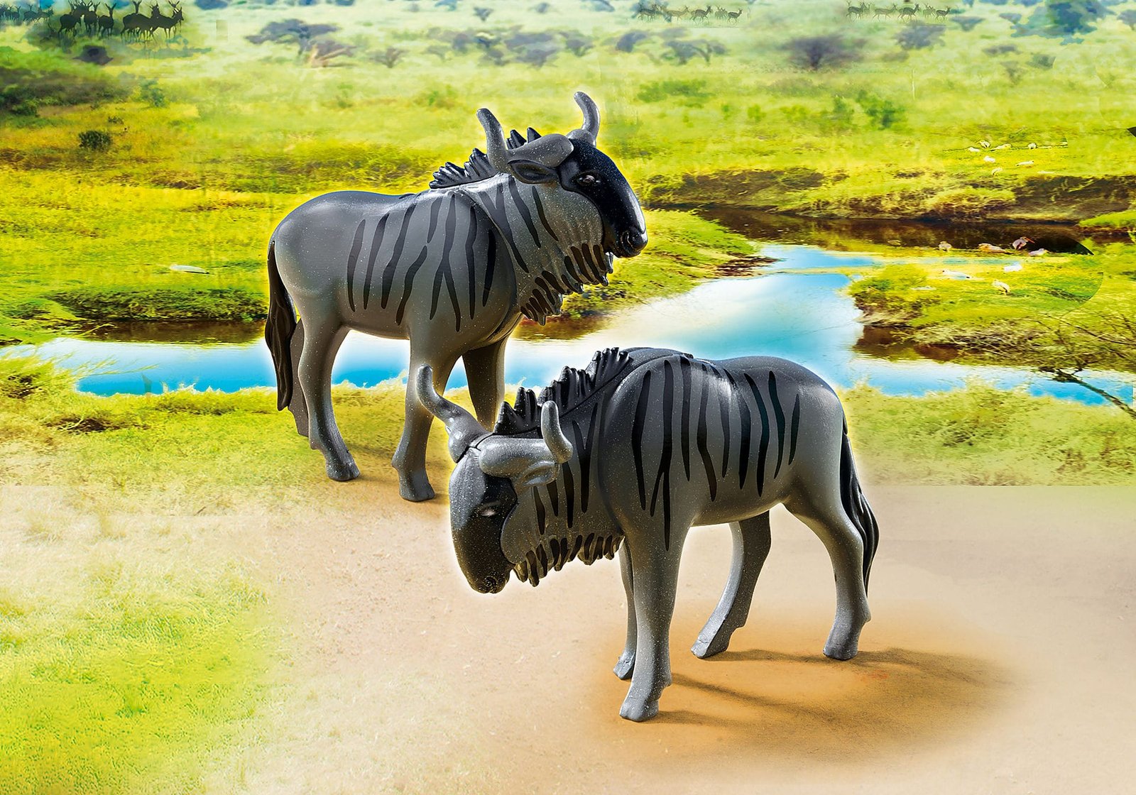 Playmobil 6943 Wifd life Wildebeest ไวล์ดไลฟ์ วัวกระทิงป่า และลูก