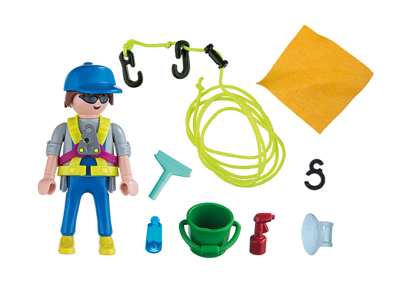 Playmobil 5379 Specials Plus Window Cleaner Figrure สเปเชียล พนักงานทำความสะอาดกระจกตึกสูง - Image 3