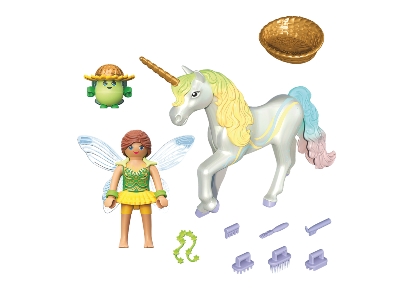 Playmobil 71840 Collectible Unicorn Rainbow Flower with Fairy ของเล่นบทบาทสมมติ ยูนิคอร์นแฟนตาซี เรนโบว์ฟลาเวอร์ จอยลี่ และนางฟ้า - Image 3