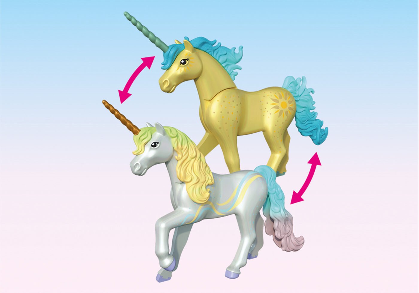 Playmobil 71840 Collectible Unicorn Rainbow Flower with Fairy ของเล่นบทบาทสมมติ ยูนิคอร์นแฟนตาซี เรนโบว์ฟลาเวอร์ จอยลี่ และนางฟ้า - Image 4