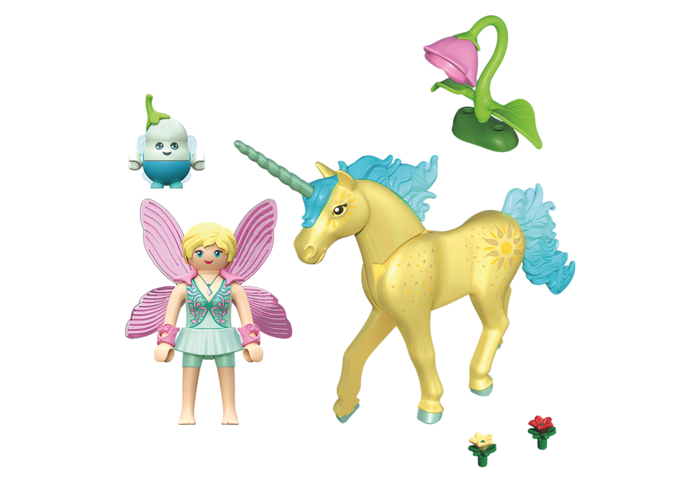 Playmobil 71842 Collectible Unicorn Sunshine Blossom with Fairy ของเล่นบทบาทสมมติ ยูนิคอร์นแฟนตาซี ซันไชน์บลอสซัม จอยลี่ และนางฟ้า - Image 3