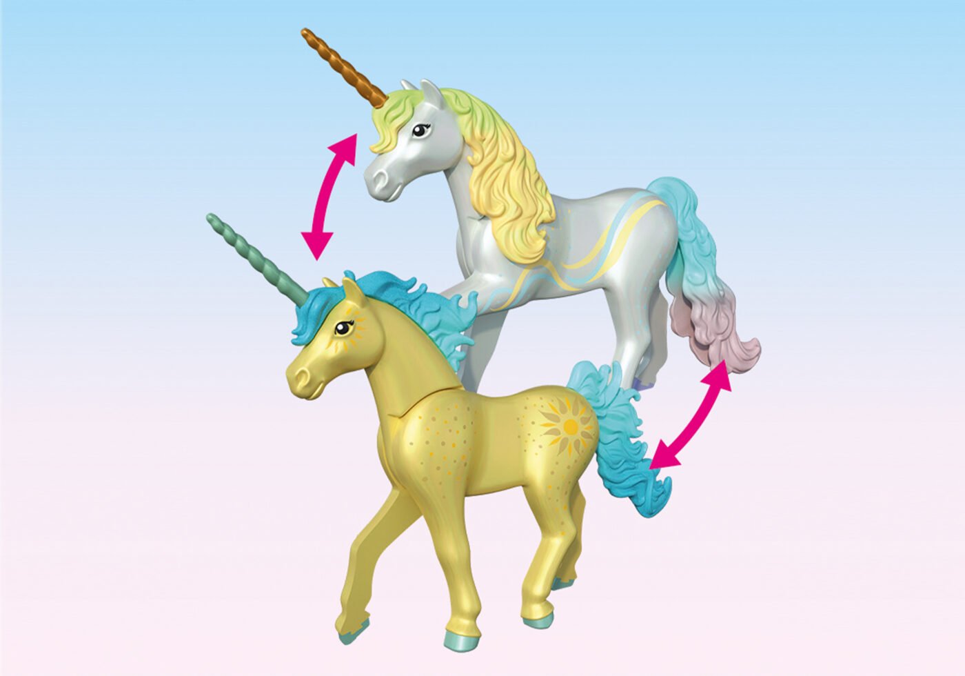Playmobil 71842 Collectible Unicorn Sunshine Blossom with Fairy ของเล่นบทบาทสมมติ ยูนิคอร์นแฟนตาซี ซันไชน์บลอสซัม จอยลี่ และนางฟ้า - Image 4