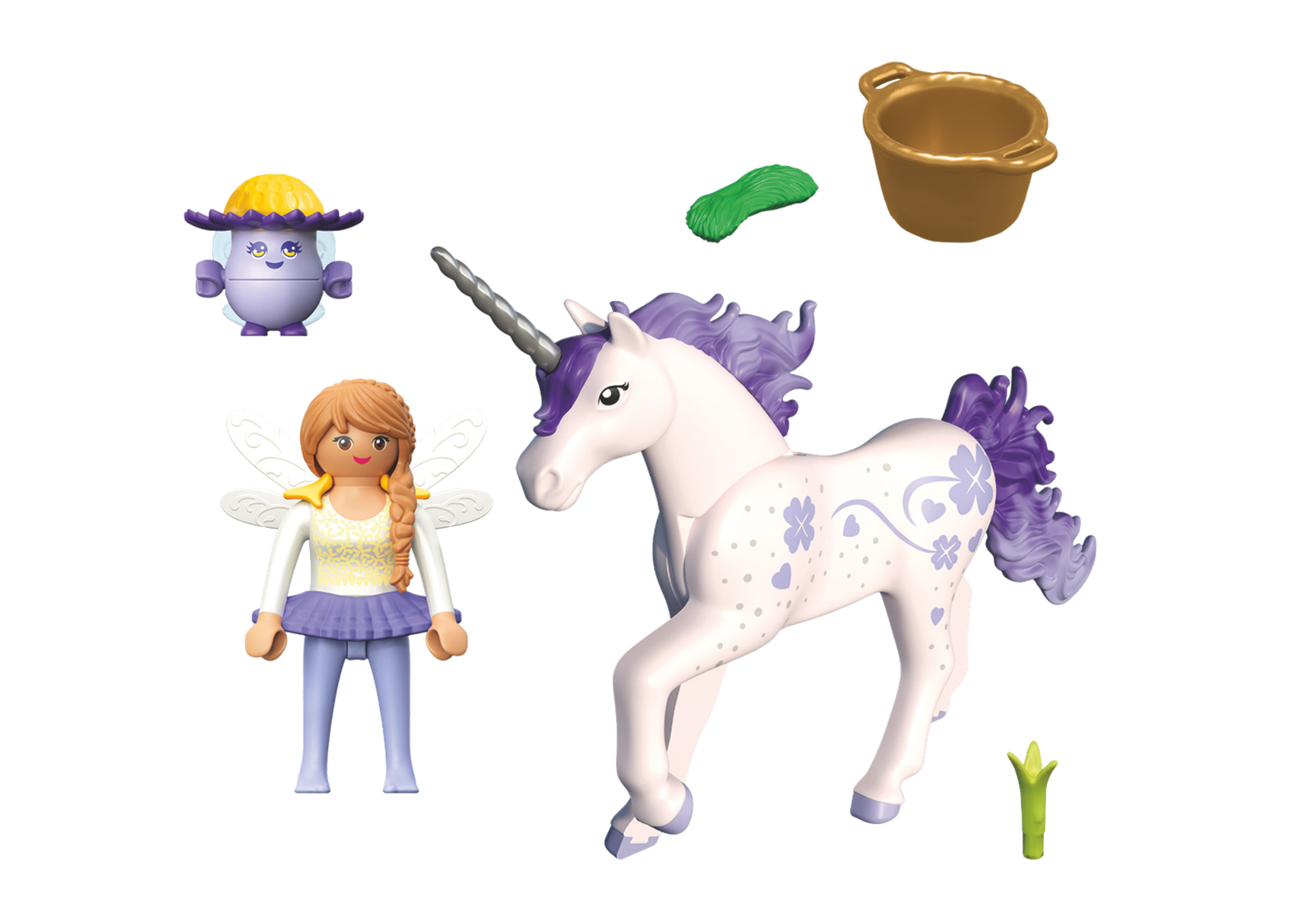 Playmobil 71843 Collectible Unicorn Lucky Lavender with Fairy ของเล่นบทบาทสมมติ ยูนิคอร์นแฟนตาซี ลัคกี้ลาเวนเดอร์ จอยลี่ และนางฟ้า - Image 2