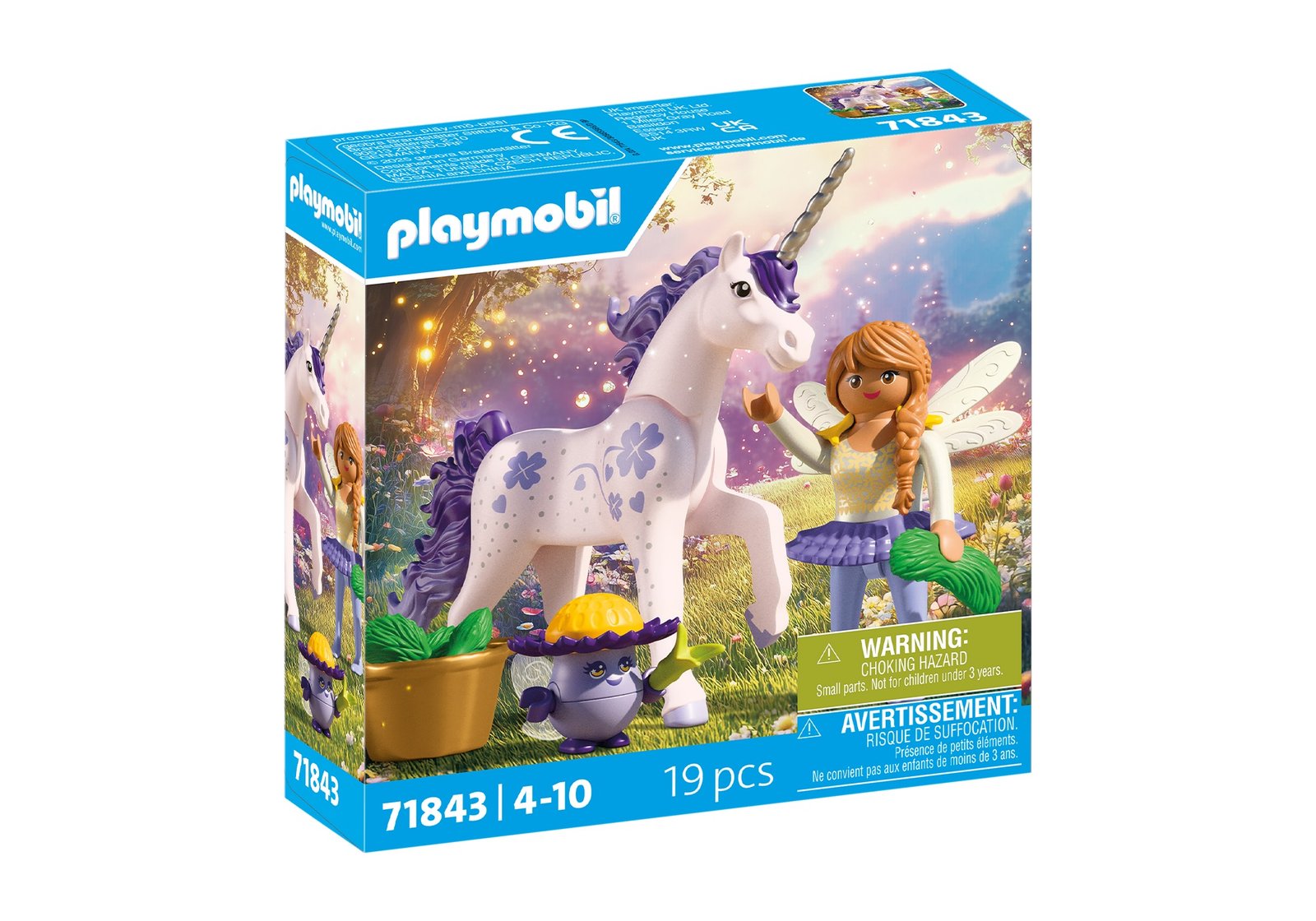 Playmobil 71843 Collectible Unicorn Lucky Lavender with Fairy ของเล่นบทบาทสมมติ ยูนิคอร์นแฟนตาซี ลัคกี้ลาเวนเดอร์ จอยลี่ และนางฟ้า - Image 3