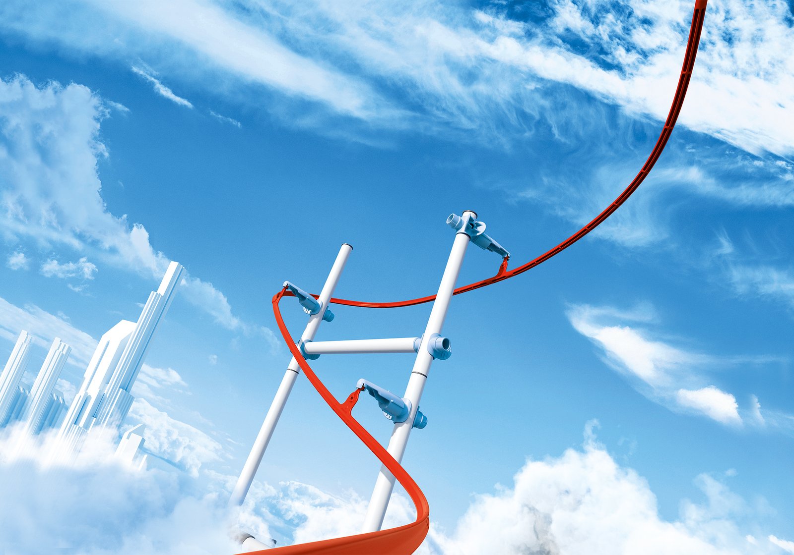 Playmobil 71975 Sky Trails: Construction Pack สกายเทรลส์ ชุดเสริมโครงสร้างทางราง