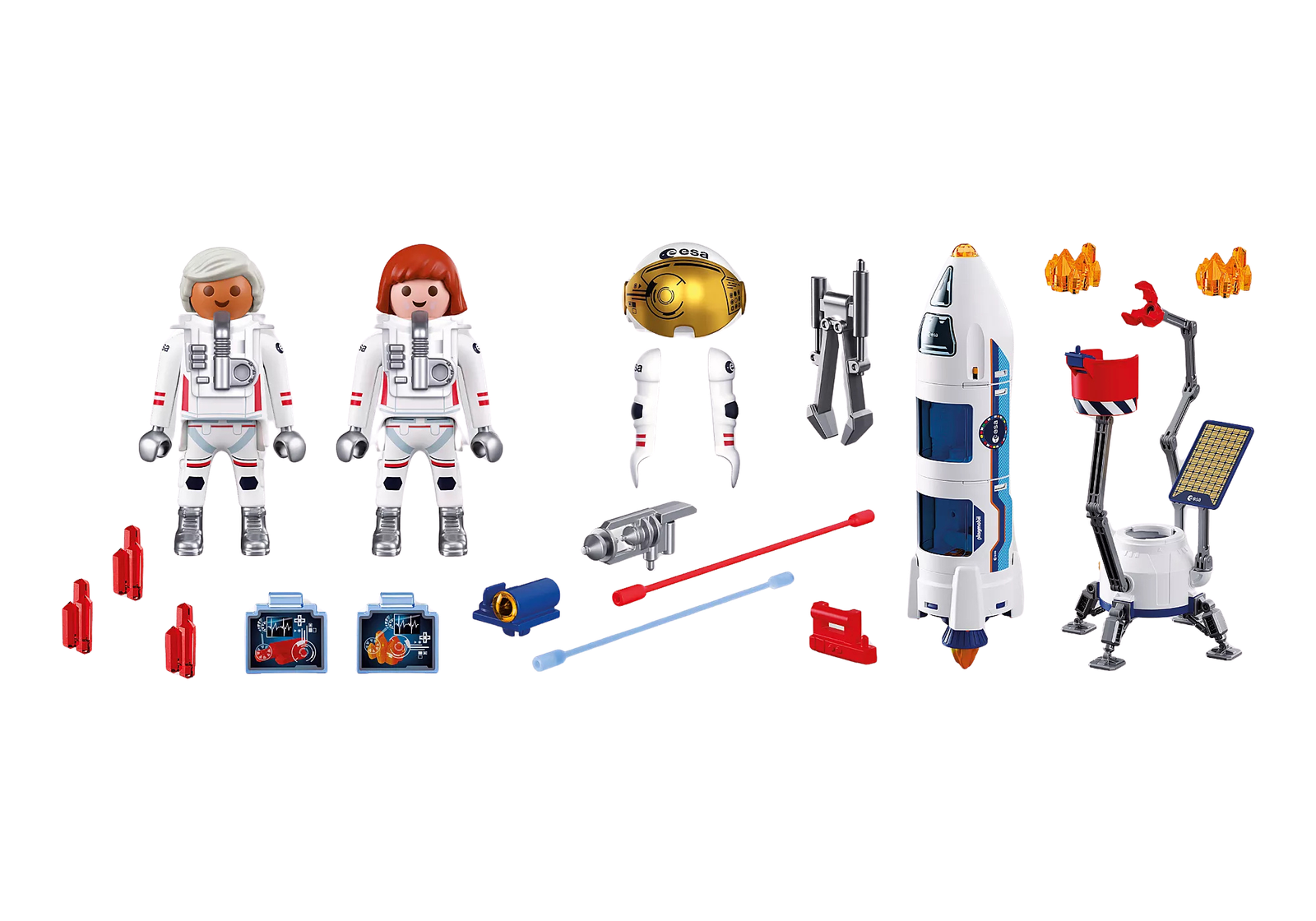 Playmobil 72011 ESA: Mars Research Rocket ของเล่นบทบาทสมมติ ESA จรวดวิจัยดาวอังคาร พร้อมฐานยิง - Image 3