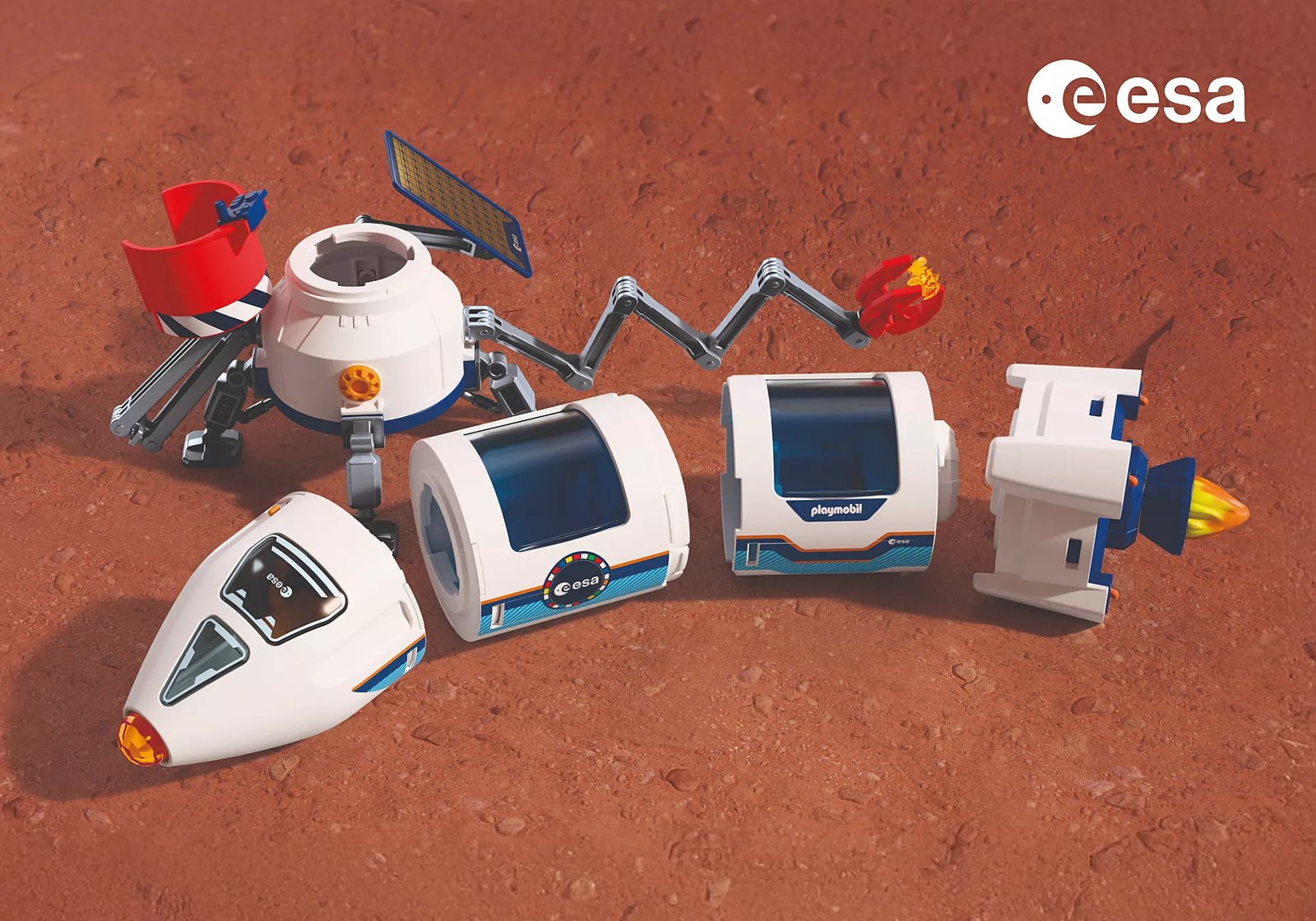 Playmobil 72011 ESA: Mars Research Rocket ของเล่นบทบาทสมมติ ESA จรวดวิจัยดาวอังคาร พร้อมฐานยิง - Image 6