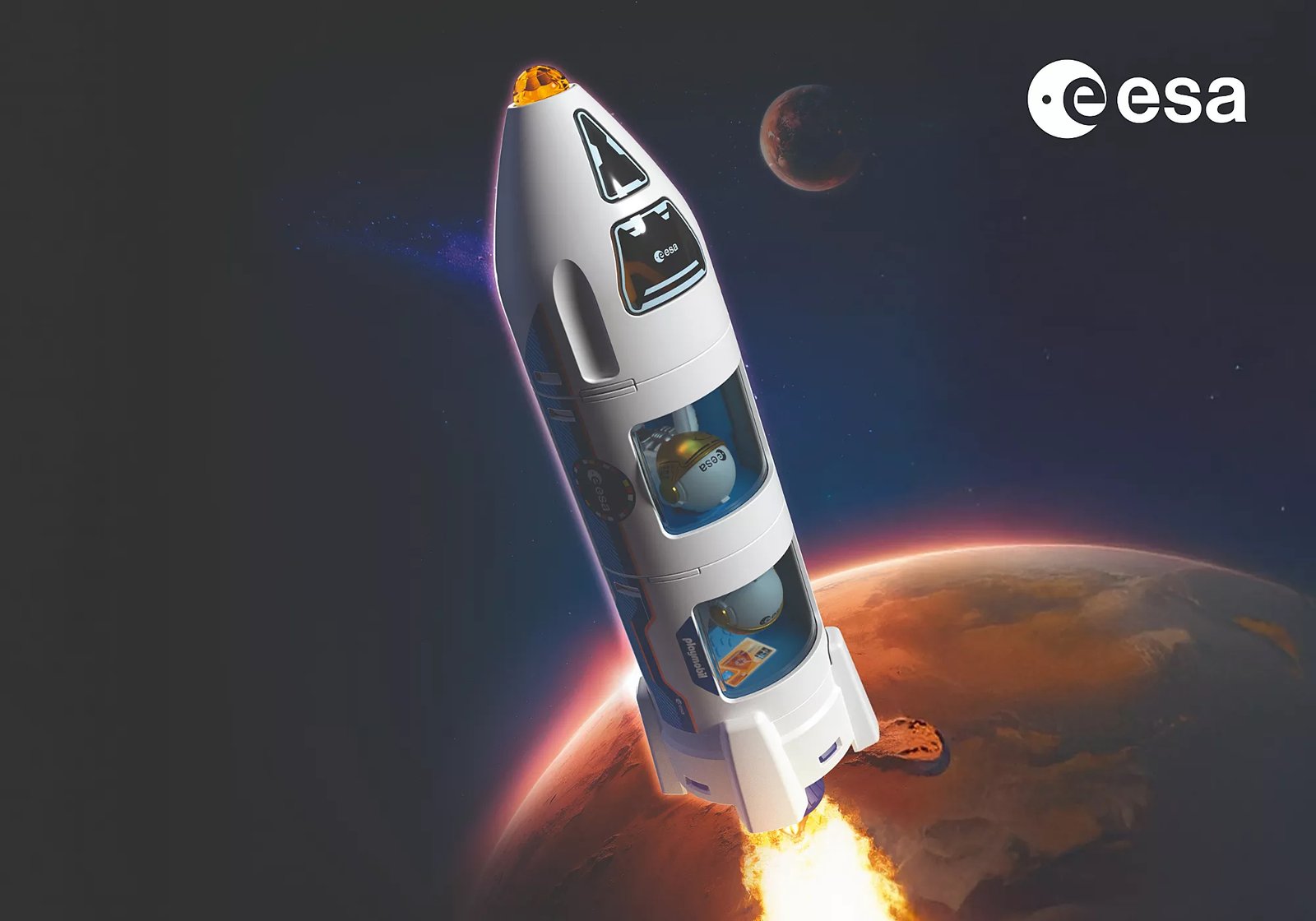 Playmobil 72011 ESA: Mars Research Rocket ของเล่นบทบาทสมมติ ESA จรวดวิจัยดาวอังคาร พร้อมฐานยิง - Image 7