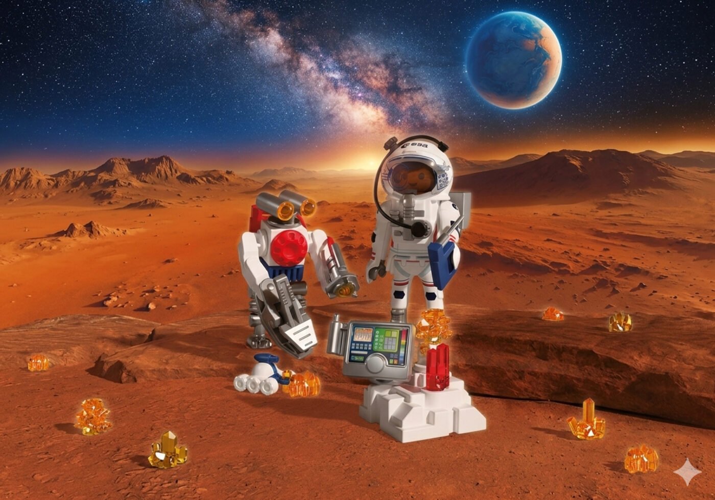 Playmobil 72014 ESA: Astronaut with Robot ESA นักบินอวกาศและหุ่นยนต์