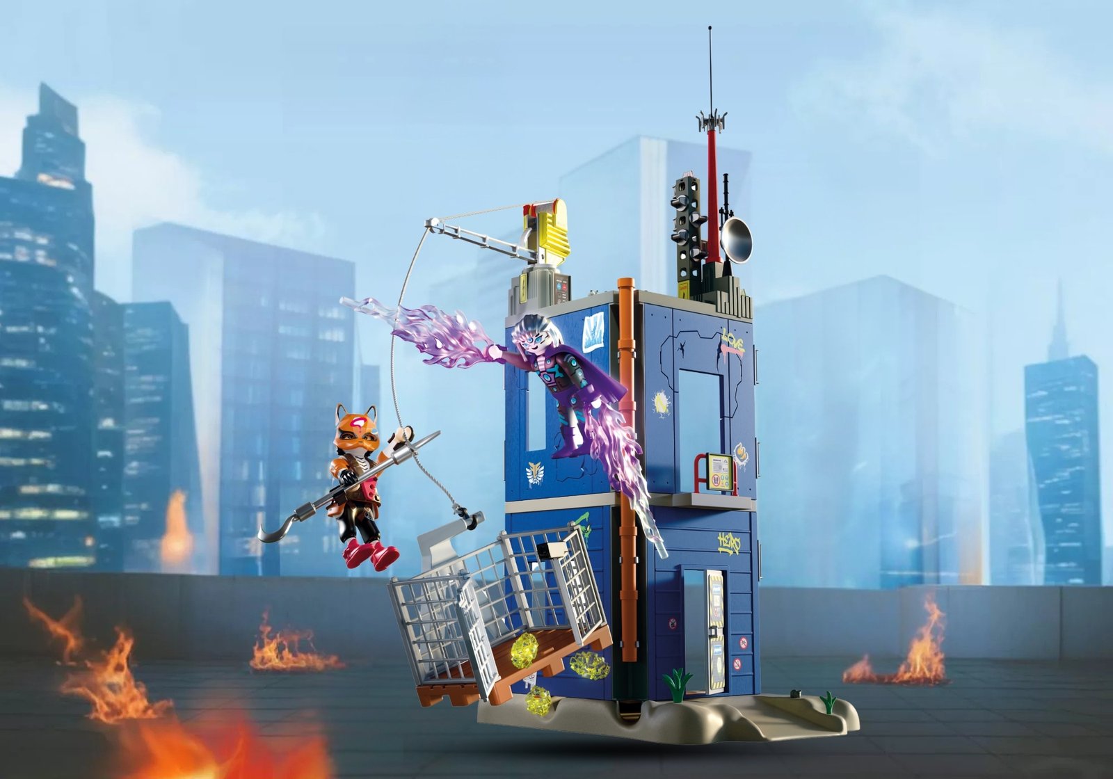 Playmobil 72022 Duel at the Hero-Tower ฮีโร่ ศึกดวลบนฮีโร่ทาวเวอร์ โครนาร์ ปะทะ เบลซเทล