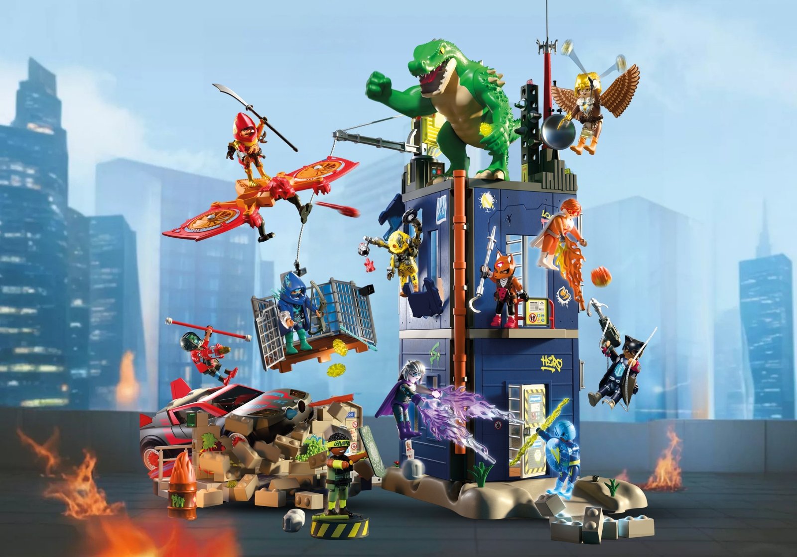 Playmobil 72022 Duel at the Hero-Tower ฮีโร่ ศึกดวลบนฮีโร่ทาวเวอร์ โครนาร์ ปะทะ เบลซเทล - Image 6