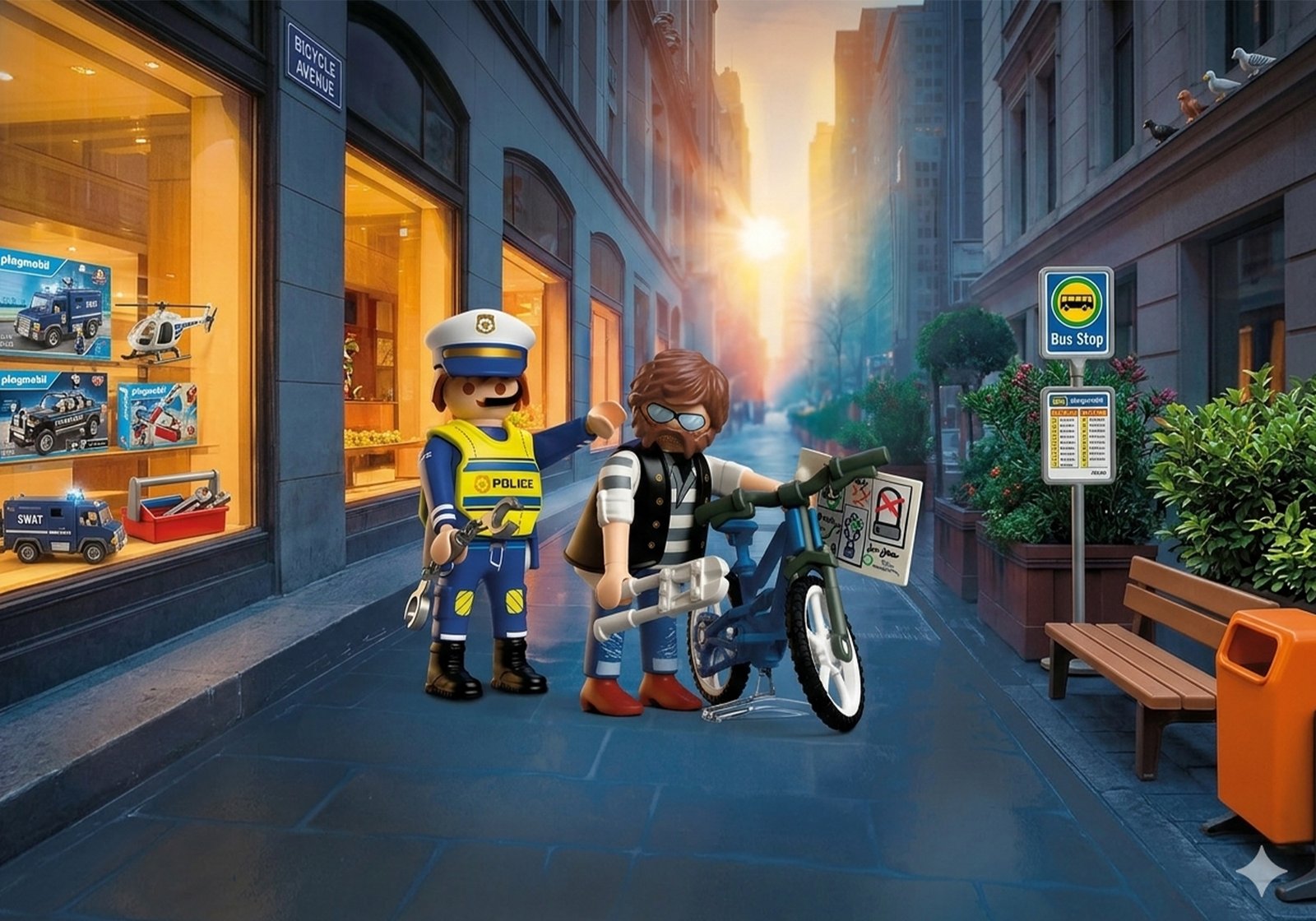 Playmobil 72076 Bicycle Theft ตำรวจ คดีโจรกรรมจักรยาน - Image 5