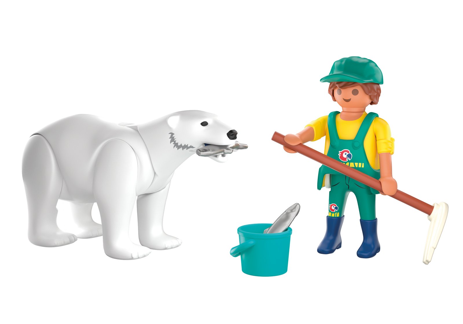 Playmobil 72090 Zoo: Polar Bear and Zookeeper สวนสัตว์ หมีขั้วโลกและเจ้าหน้าที่ดูแล - Image 4