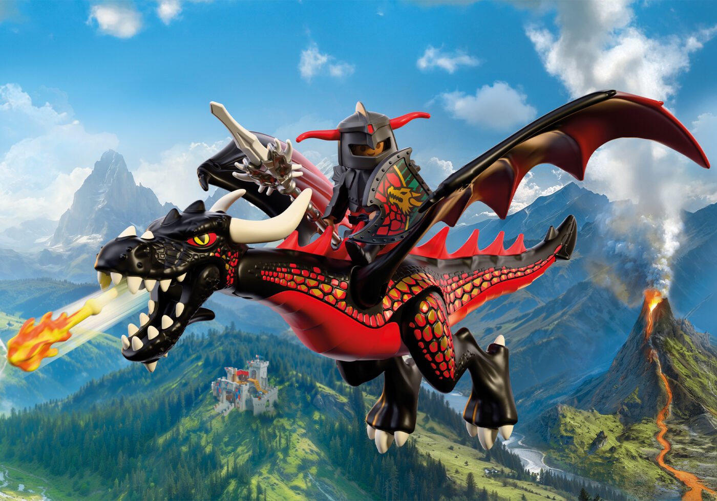 Playmobil 72114 Black Dragon ของเล่นบทบาทสมมติ อัศวิน อัศวินมังกรดำ