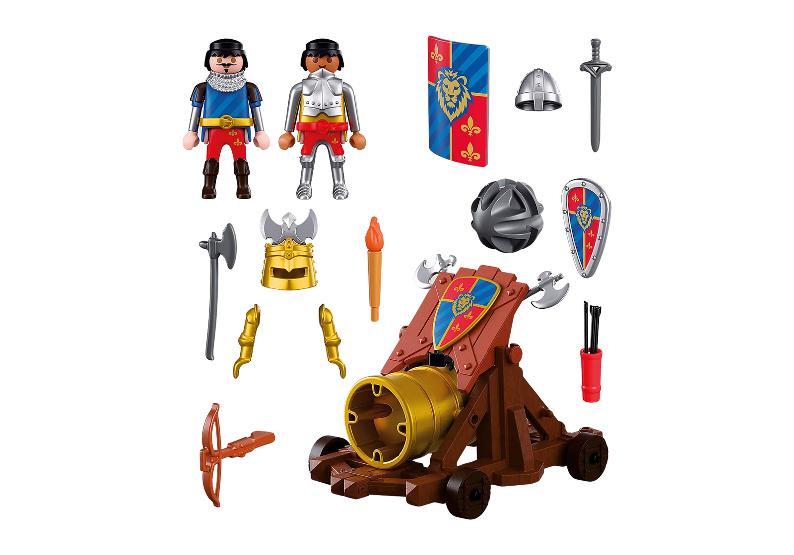 Playmobil 72115 Lion Knights with Battle Cannon ของเล่นบทบาทสมมติ อัศวิน อัศวินสิงโตพร้อมปืนใหญ่ - Image 2