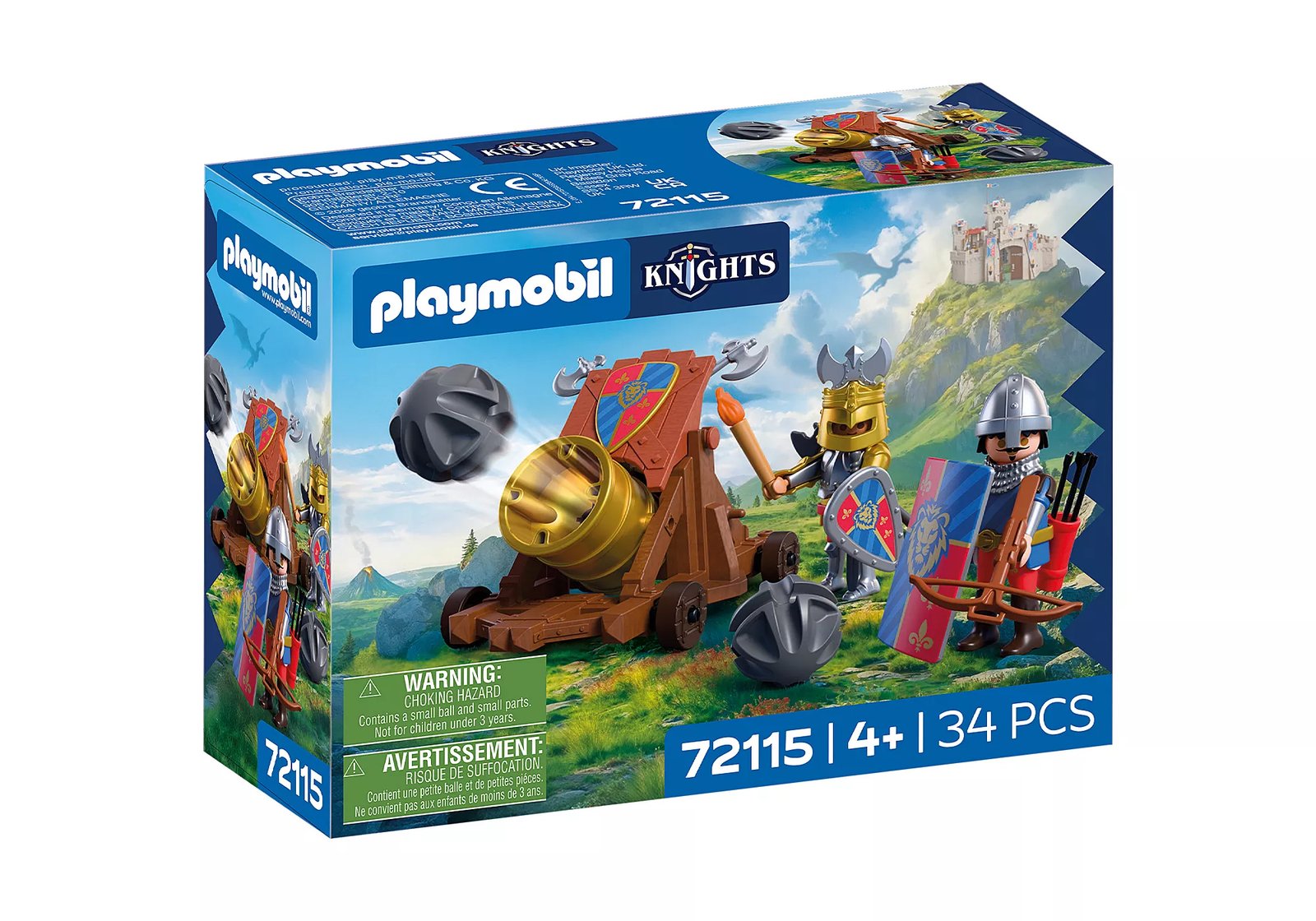 Playmobil 72115 Lion Knights with Battle Cannon ของเล่นบทบาทสมมติ อัศวิน อัศวินสิงโตพร้อมปืนใหญ่ - Image 3