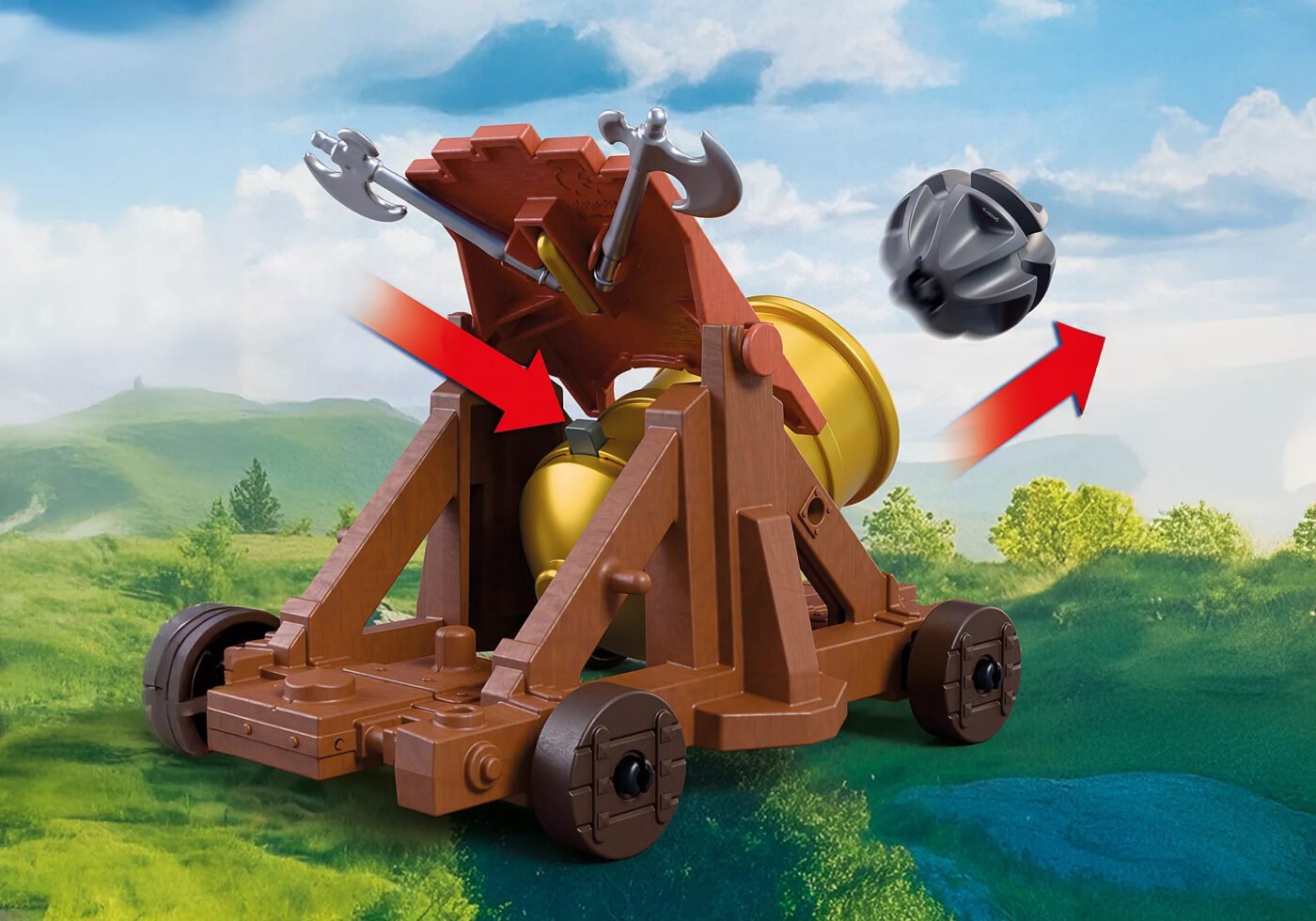 Playmobil 72115 Lion Knights with Battle Cannon ของเล่นบทบาทสมมติ อัศวิน อัศวินสิงโตพร้อมปืนใหญ่ - Image 5