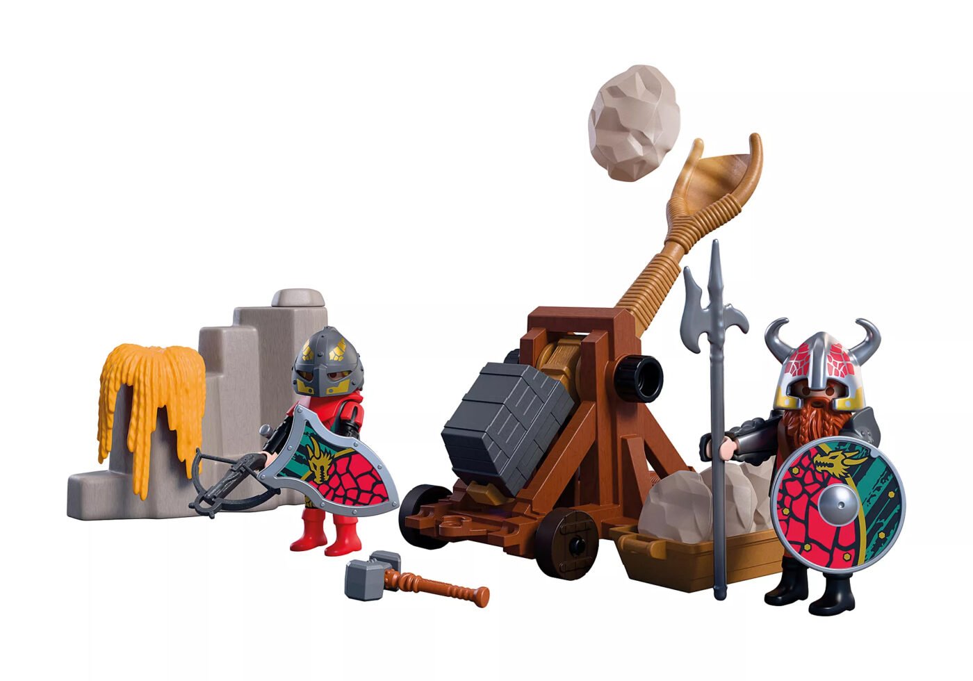 Playmobil 72117 Dragon Knight Catapult ของเล่นบทบาทสมมติ อัศวิน เครื่องยิงหินอัศวินมังกร - Image 4