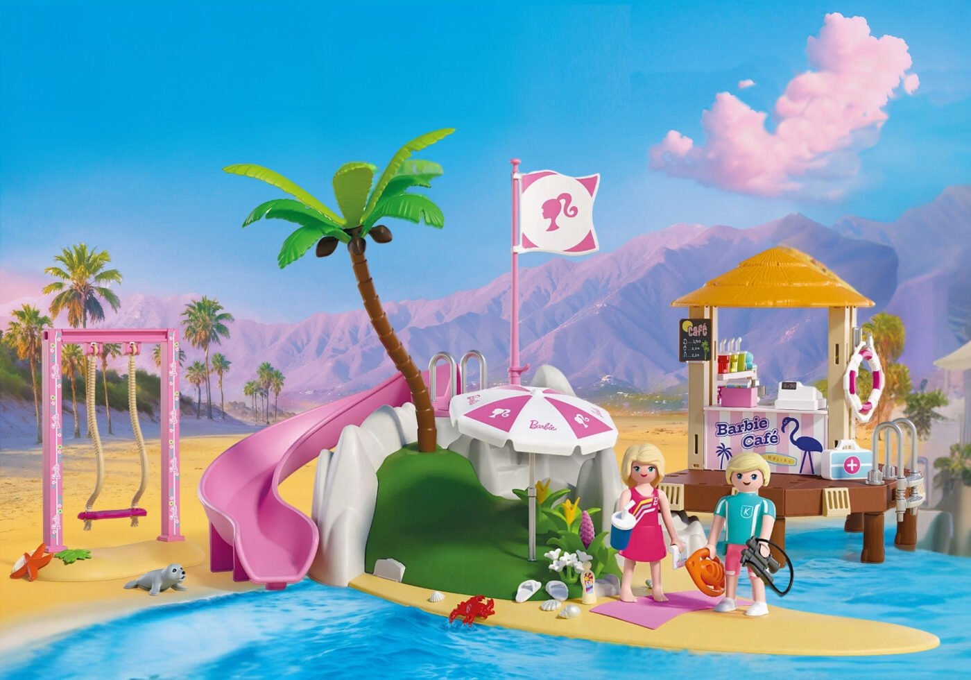 Playmobil 72121 Barbie Beach Café ของเล่นบทบาทสมมติ บาร์บี้ คาเฟ่ริมหาด